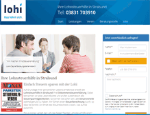Tablet Screenshot of lohnsteuerhilfe-stralsund.net